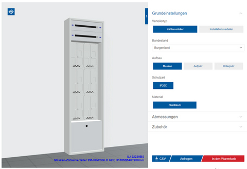 Modul 2000 konfigurator - screenshot